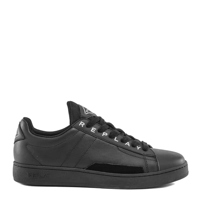 Replay Black Base Man Leather Sneakers
