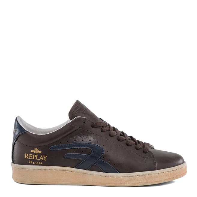 Replay Brown Newtown Leather Sneakers