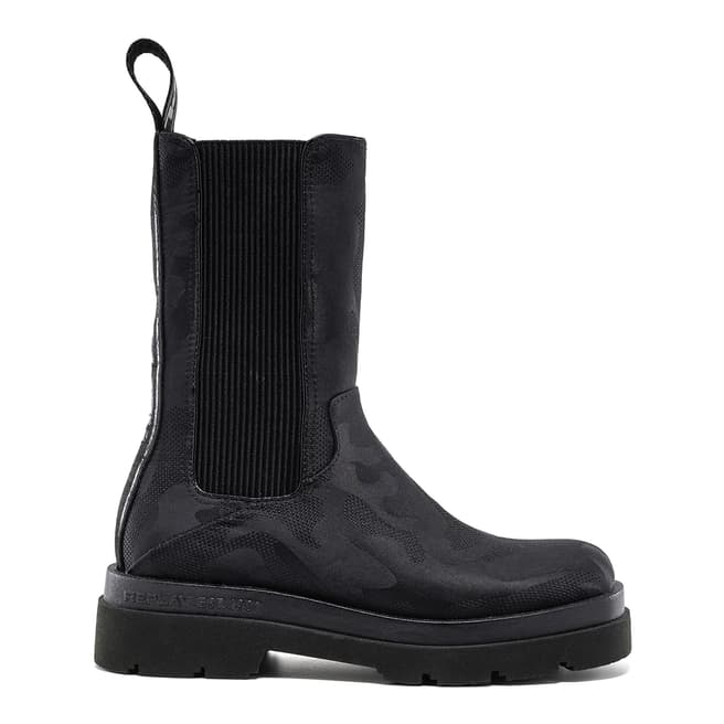 Replay Black Printed Chelsea Boots