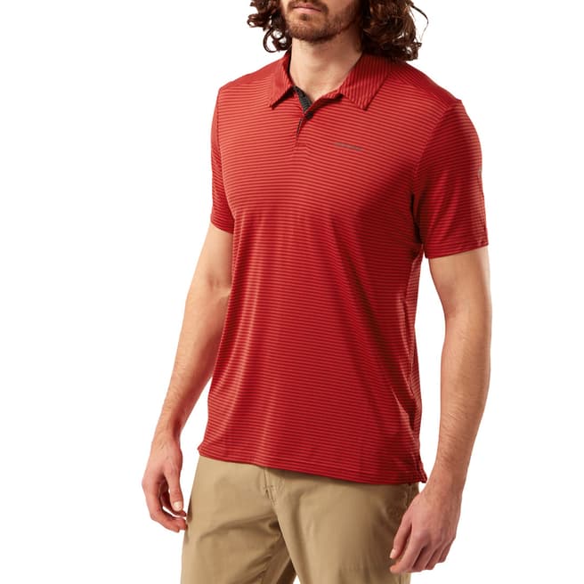Craghoppers Red Short Sleeved Polo Shirt