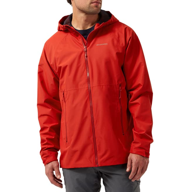 Craghoppers Red Waterproof Hooded Jacket 