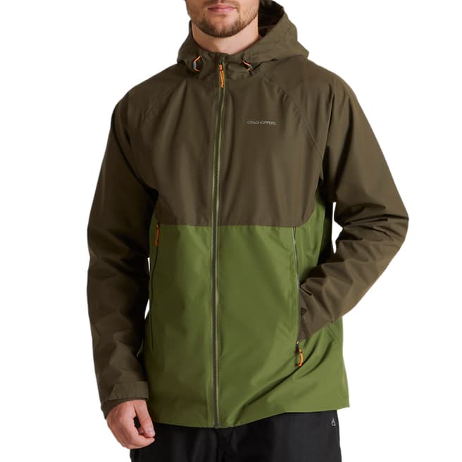 Craghoppers Green Waterproof Hooded Jacket 