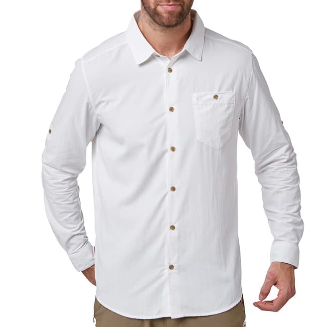 Craghoppers White Long Sleeved Shirt