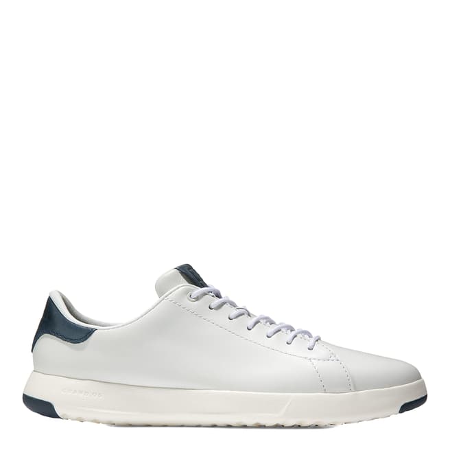 Cole Haan White Leather Grandpro Tennis Trainers