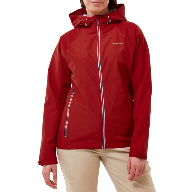 Craghoppers Red Full Zip Waterproof Jacket