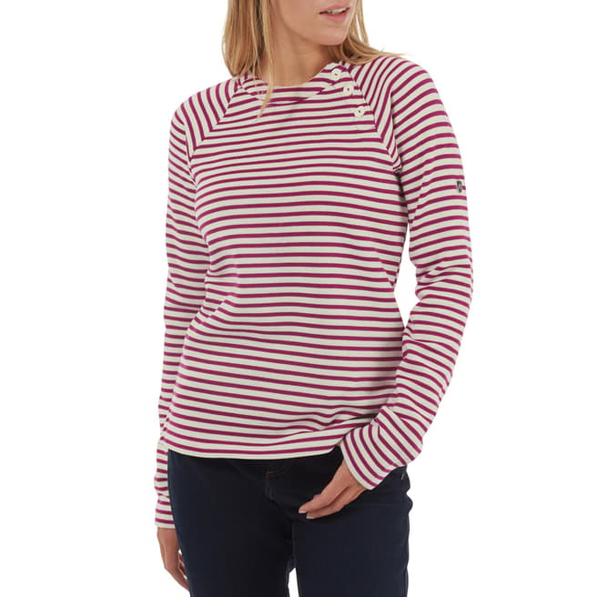 Craghoppers Red Striped Crew Neck Jumper