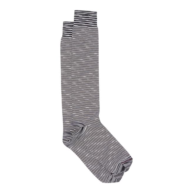 Missoni Multi Striped Cotton Blend Long Socks