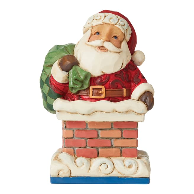 Jim Shore Mini Santa In Chimney Figurine
