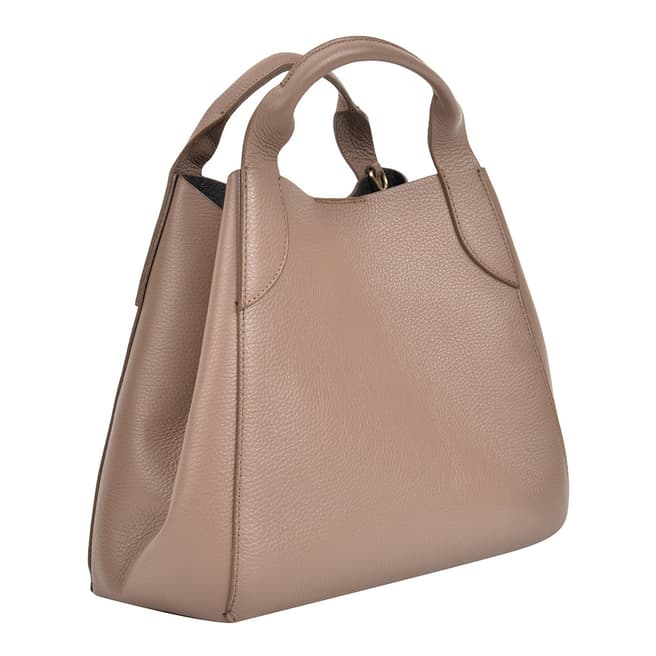 Sofia Cardoni Cream Leather Tote Bag