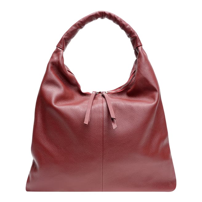 Mangotti Red Leather Top Handle Bag