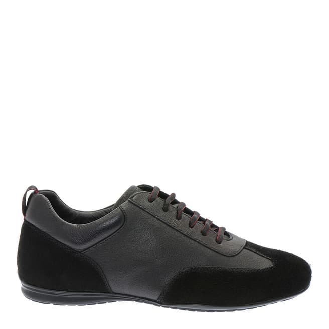 Pazolini Black Leather and Suede Sneakers