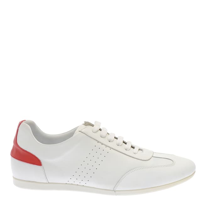 Pazolini White and Red Leather Colour Pop Sneakers