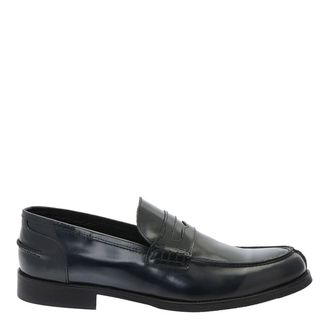 Pazolini Navy Leather Penny Loafers