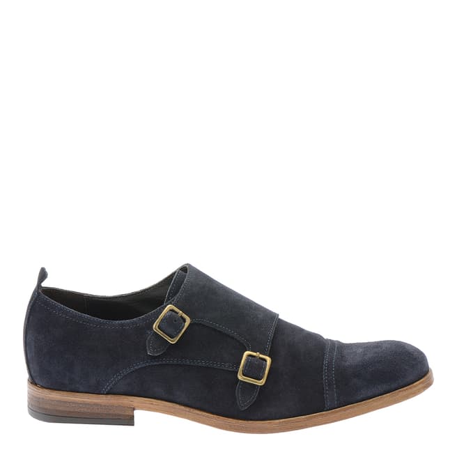 Pazolini Navy Suede Monk Shoes