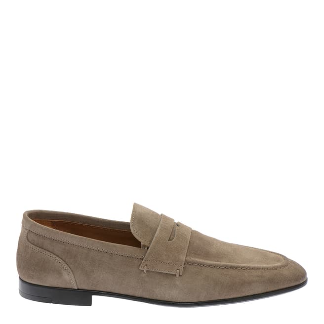 Pazolini Taupe Suede Penny Loafers