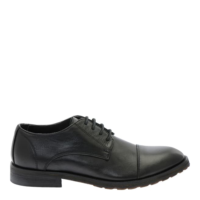 Pazolini Black Leather Oxford Shoes