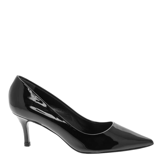 Pazolini Black Patent Leather Pointed Toe Court Shoes