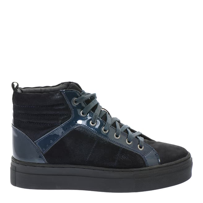 Pazolini Navy Suede High Top Sneakers