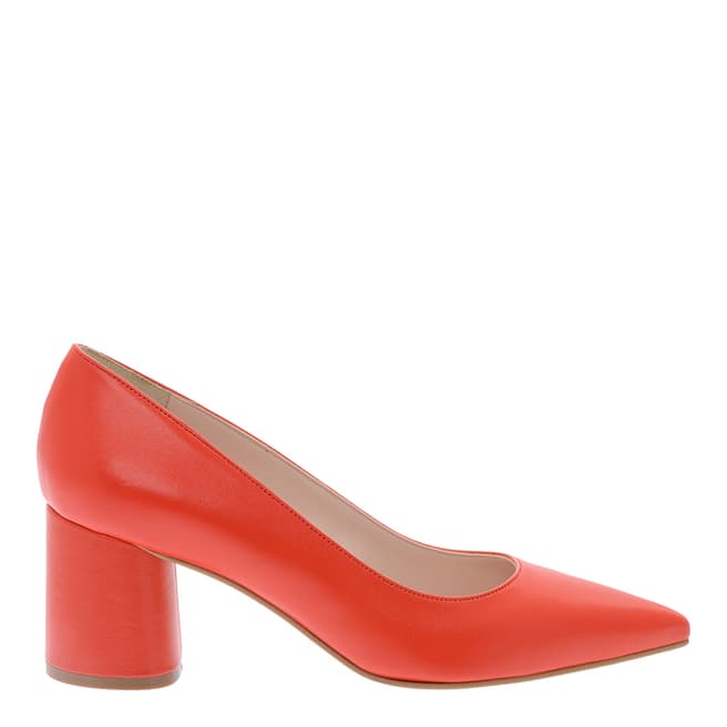 Pazolini Red Leather Pointed Toe Court Shoes