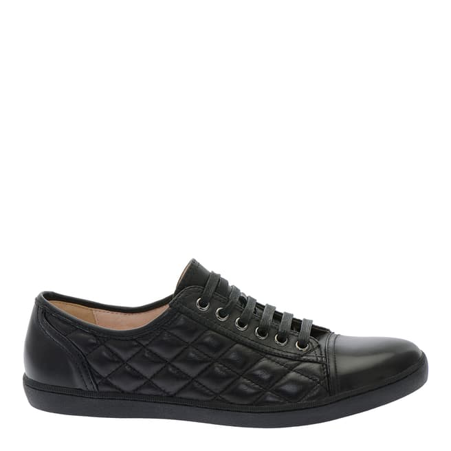 Pazolini Black Quilted Leather Sneakers