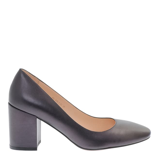 Pazolini Violet Leather Round Toe Court Shoes