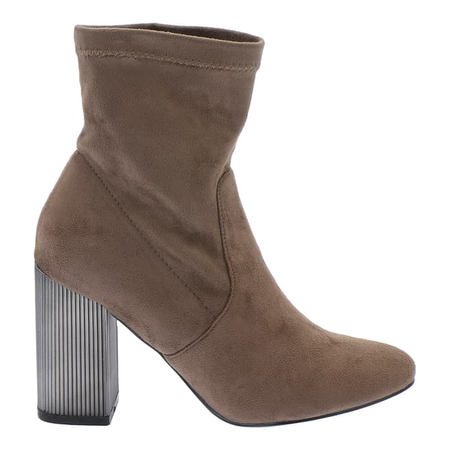 Pazolini Brown Suede Effect Sock Boots