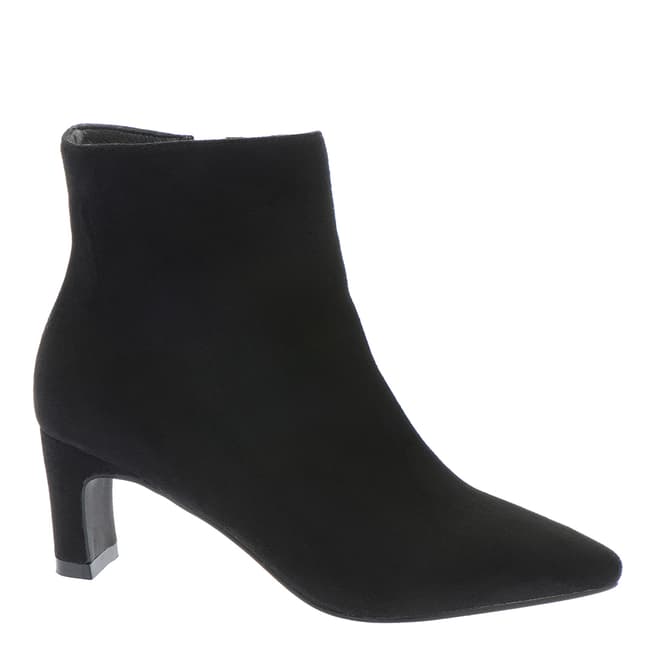 Pazolini Black Suede Effect Ankle Boots