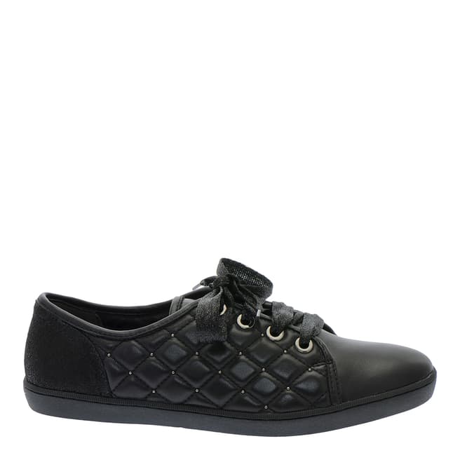 Pazolini Black Quilted Leather Sneakers