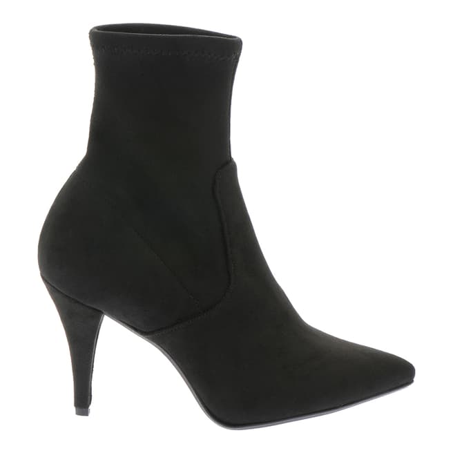 Pazolini Black Suede Effect Sock Boots
