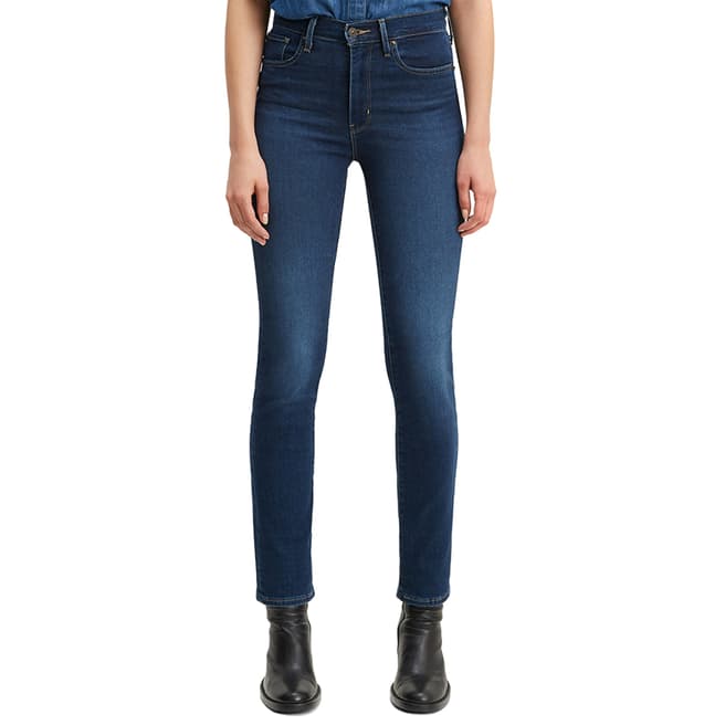 Levi's Navy 724™ High Rise Straight Stretch Jeans