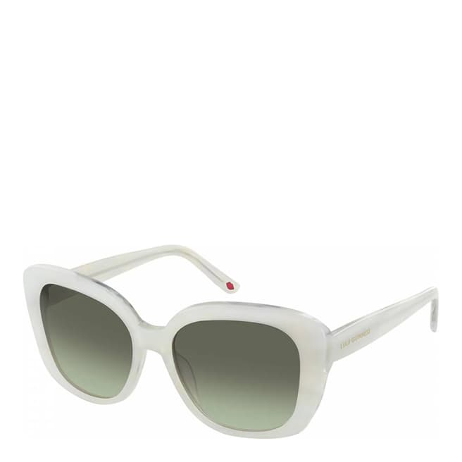 Lulu Guinness White Square Sunglasses