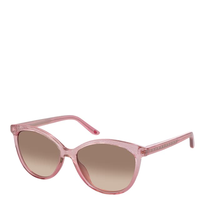 Lulu Guinness Pink Glitter Cat Eye Sunglasses