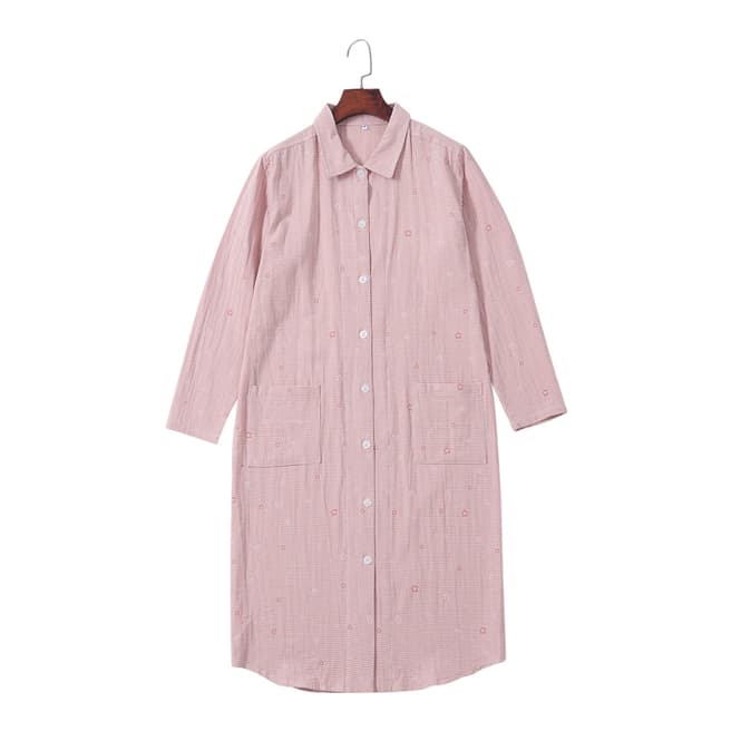 Michel Laperle Pink & Cell Cotton Nightdress 