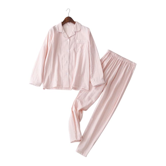 Michel Laperle Pink & Polka Dot Cotton Pyjamas 