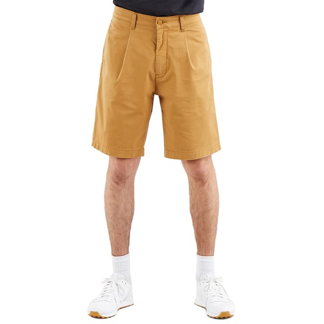 Levi's Tan Regular Fit Pleated Shorts
