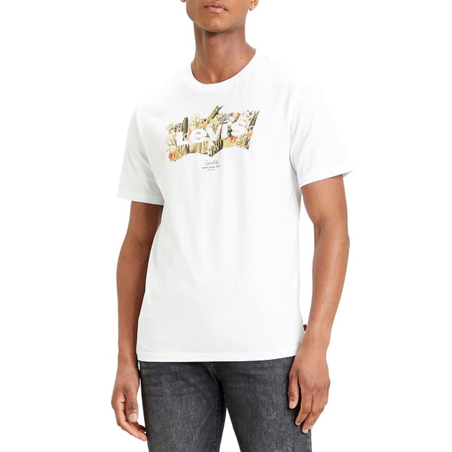 Levi's White Housemark Graphic Cotton T-Shirt
