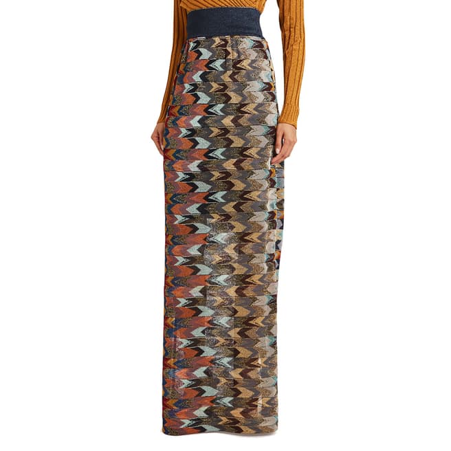 Missoni Jacquard Print Maxi Knitted Wool Skirt