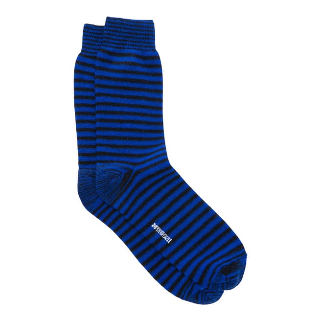 Missoni Blue Striped Wool Blend Socks