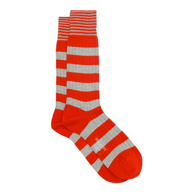 Hackett London Orange Inch Stripe Socks