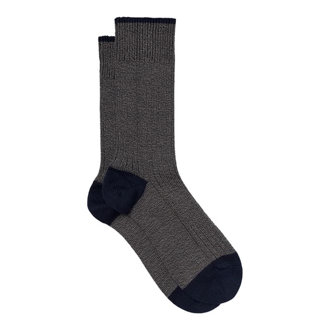 Hackett London Grey Chunky Heel Socks