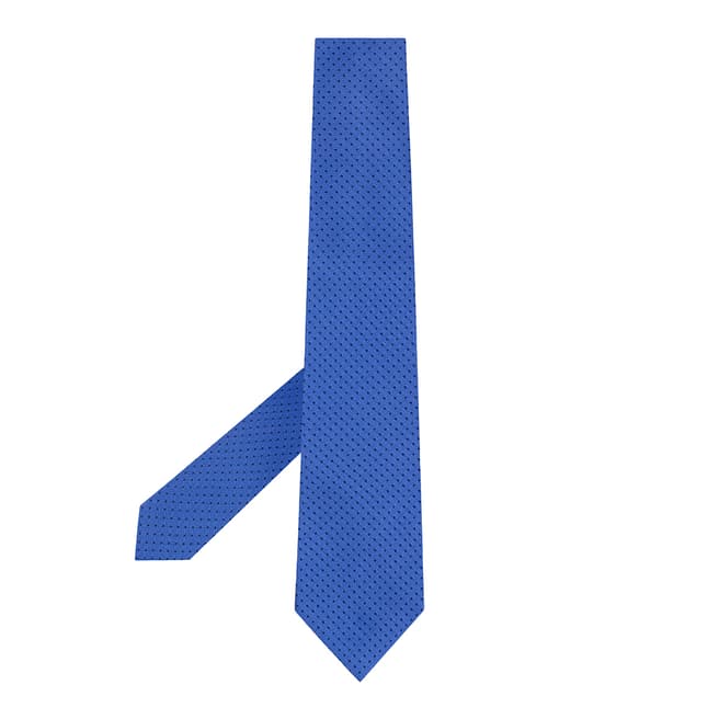 Hackett London Blue Small Dot Silk Tie