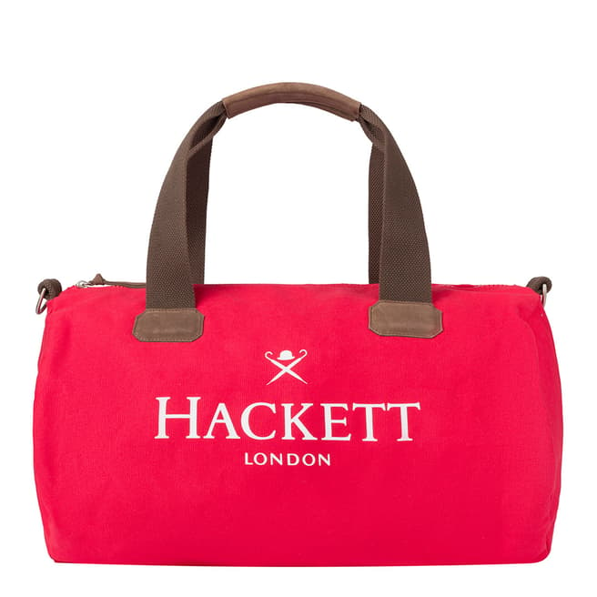Hackett London Red Logo Johnson Duffle Bag