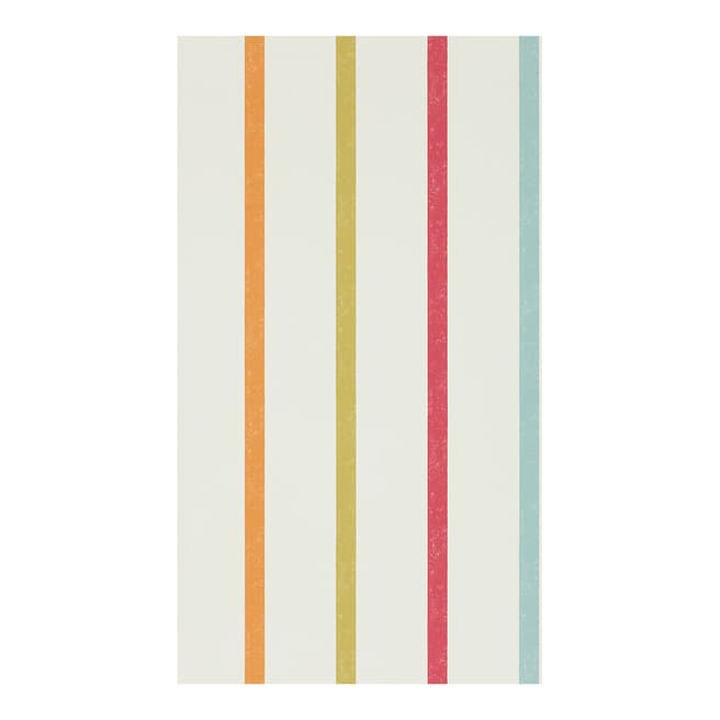 Scion Hoppa Stripe Poppy/Tangerine/Sulphur Wallpaper