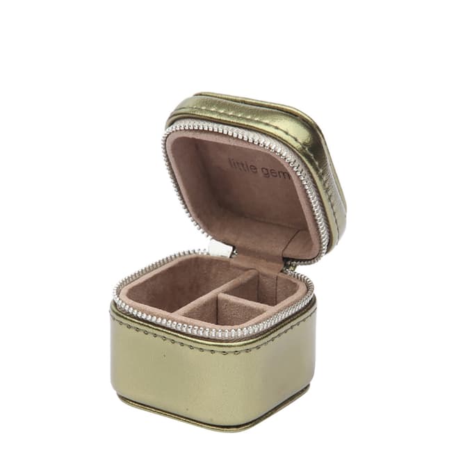 Caroline Gardner Green Metallic Mini Jewellery Box