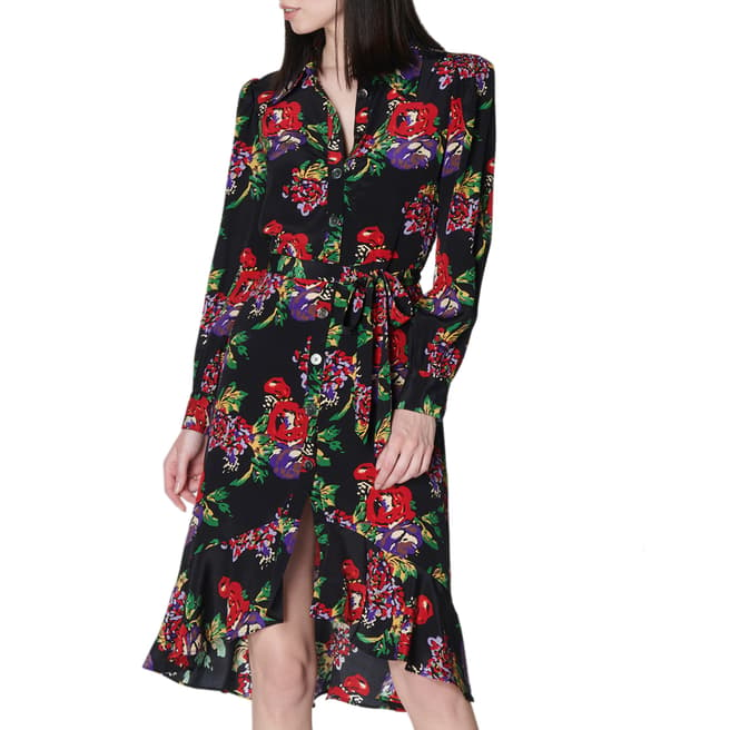 L K Bennett Multi Billie Floral Silk Dress