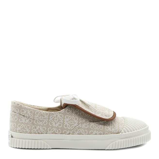 Loewe Natural Cotton Canvas Anagram Sneakers