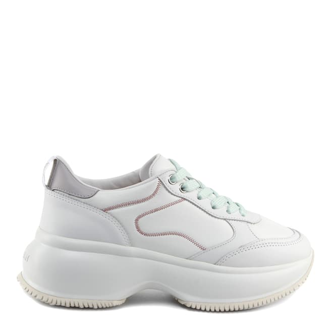 Hogan White Leather Maxi I Active Sneakers
