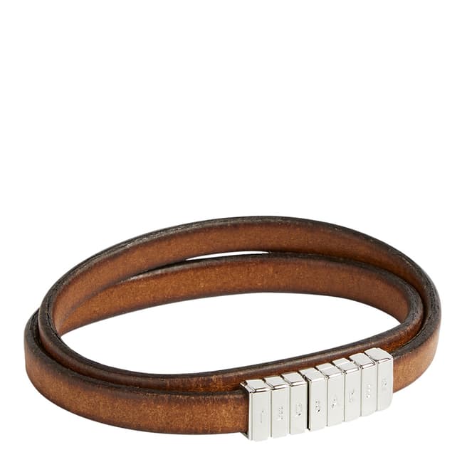 Ted Baker Tan Bevies Leather Double Wrap Bracelet