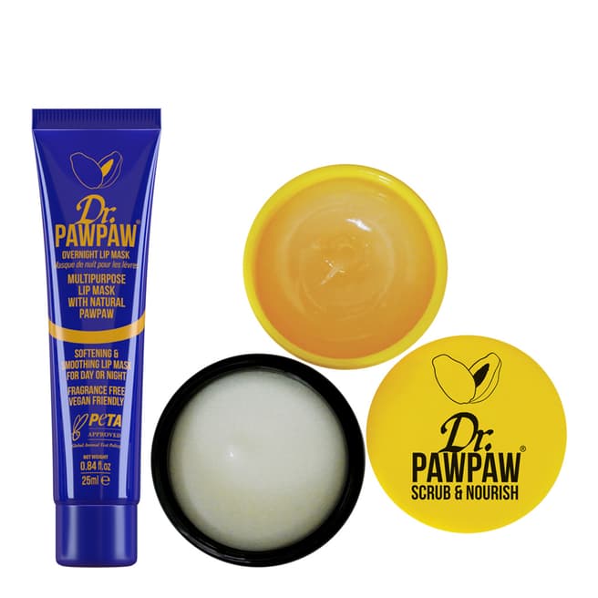 Dr PawPaw Overnight Lip Mask 25ml & Scrub and Nourish Set