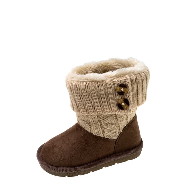 Chicco Taupe Faux Fur Lined Ankle Boots